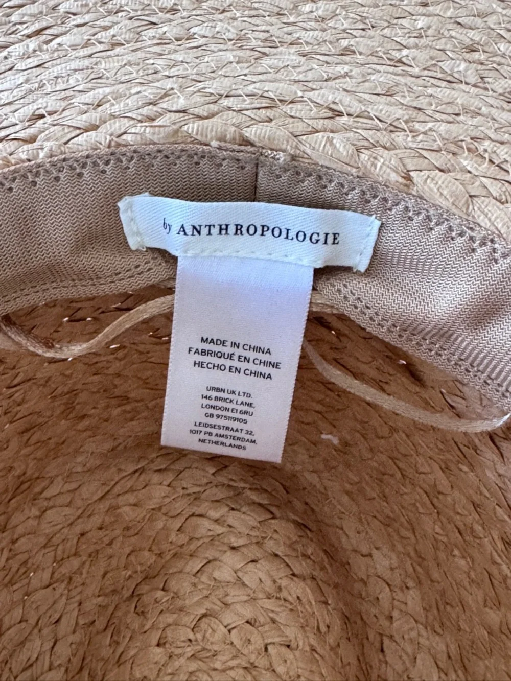 ***NWOT*** NEVER WORN Anthropologie Natural Straw Fedora with Cream Trim